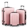 Luggage Set of 3, ABS+PC Hardside Suitcase Sets with TSA Lock 4 Spinner Wheels, Lightweight Trolley Travel Case for Carry On Check-in Business Trip