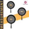 WANGYUANJI Cast Iron Grill Pan Set, 6.3INCH 7.9INCH 9.8INCH, Uncoated Skillet with Handle, Multifunctional for Home Use, Outdoor Camping Grill, Steak