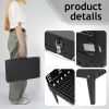 Barbecue Grill Outdoor Portable Charcoal Grill Collapsible Iron Square Charcoal Grill 17.32*10.63*8.66 inch Black
