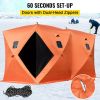 VEVOR 8 Person Ice Fishing Shelter Tent, 300D Oxford Fabric Portable Ice Shelter with Pop-up Pull Design