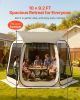 VEVOR Screen House Tent, 10 x 9.2 ft, 4-8 Person Pop Up Screen Tent with Extended Awning, Portable Screened in Canopy with Carry Bag, Netting Sides