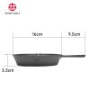 WANGYUANJI Cast Iron Grill Pan, 6.3" Supplementary Pan, Uncoated Skillet with Handle, Multifunctional for Home Use, Outdoor Camping Grill, egg, butter