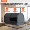 VEVOR Bed Tent, Pongee Fabric, 4 Doors Breathable Dream Tent with 0.28 in Fiber Poles on Bed Privacy, Full Size Block out Light Sleeping Bed Canopy
