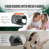 VEVOR Bed Tent, Pongee Fabric, 4 Doors Breathable Dream Tent with 0.28 in Fiber Poles on Bed Privacy, Full Size Block out Light Sleeping Bed Canopy