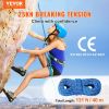 VEVOR 10.2mm Dynamic Climbing Rope, 40M(131ft) Outdoor Rock Climbing Rope 25KN Breaking Tension