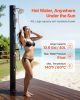 VEVOR 10.6 Gal Solar Heated Shower, 6.7ft Showerhead Height Outdoor Shower, with Handheld & Foot Faucet, Hot & Cold Water Adjustment