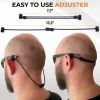 Glasses Strap Sunglass Holder M Size 13 inch Adjustable Eyeglasses Strap Silicone Sunglasses Strap for Men Women Eye Glasses String Strap Lanyard 2 Co