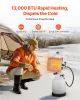 VEVOR Propane Tank Top Heater, 13000 BTU Rapid Heating 180-Degree Infrared Radiant Tank Top Gas Heater