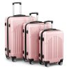 Luggage Set of 3, ABS+PC Hardside Suitcase Sets with TSA Lock 4 Spinner Wheels, Lightweight Trolley Travel Case for Carry On Check-in Business Trip