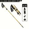 5-Section Collapsible Hiking Poles - Lightweight Trekking Poles with Secure External Lock, Adjustable Length